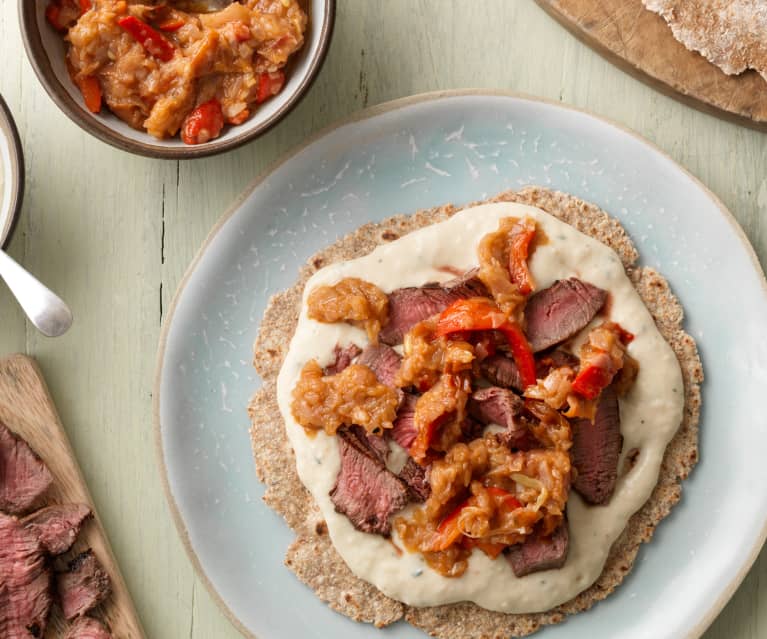 Beef and White Bean Purée on Flatbread - Cookidoo® – the official Thermomix®  recipe platform