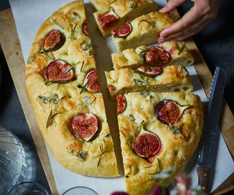 Feigen-Focaccia mit Gorgonzola