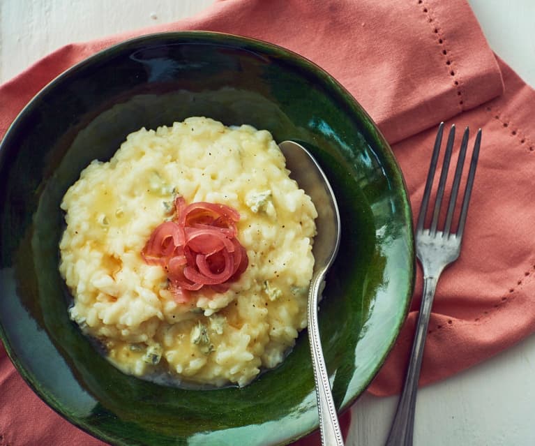 Risotto cu Gorgonzola și ceapă caramelizată 