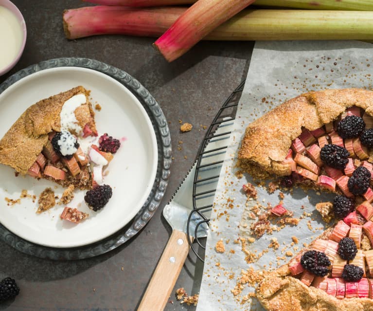 Galette de ruibarbo y moras