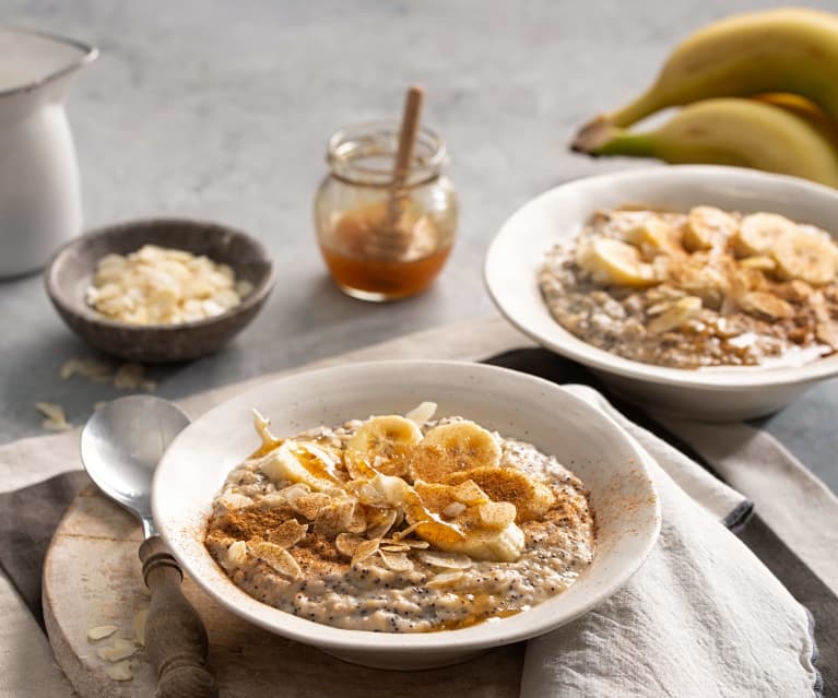 Porridge à la banane et au miel