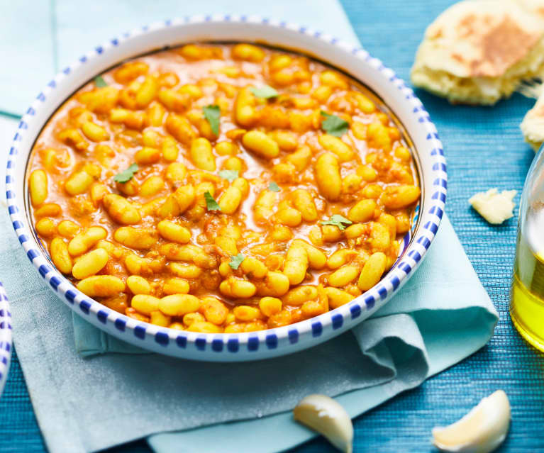 Haricots blancs à la tomate - Cuisiner les légumineuses