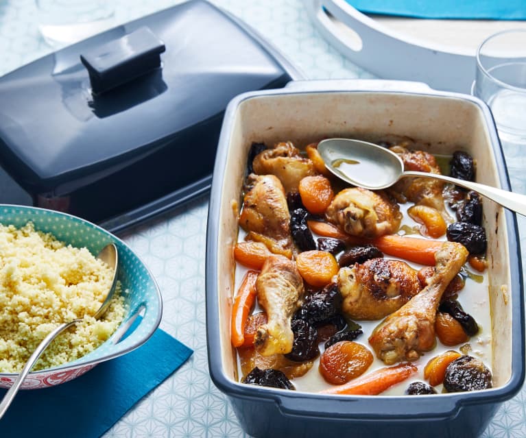 Tajine de poulet aux pruneaux d'Agen - Recettes de cuisine Ôdélices