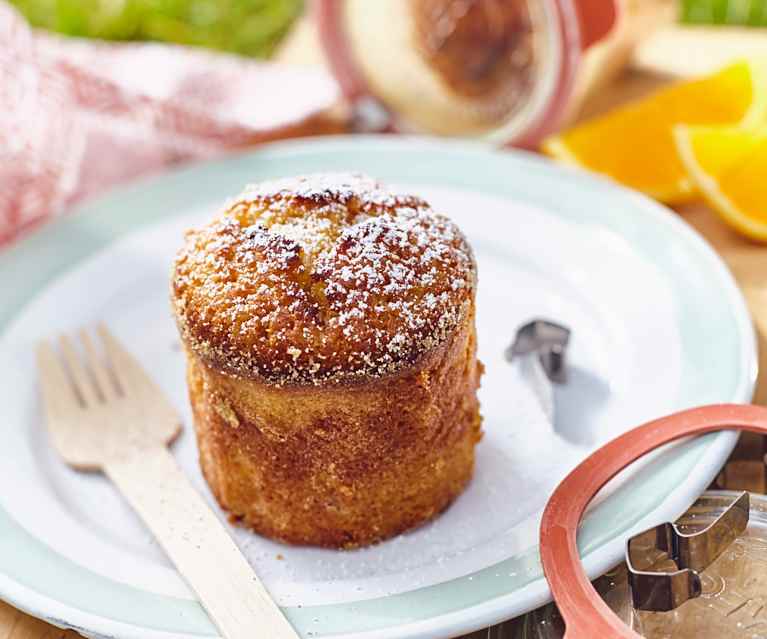 Orangen-Marillen-Kuchen im Glas