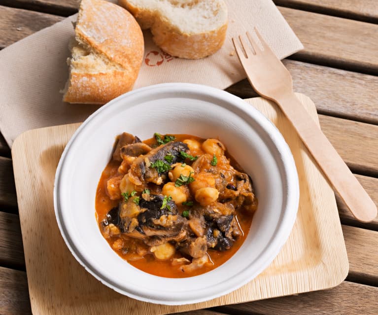 Vegan Chickpea and Mushroom Stew