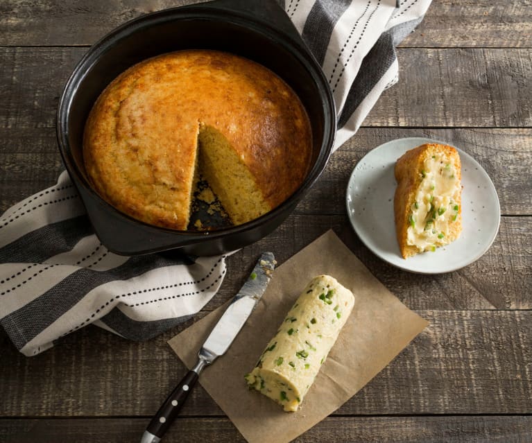 Cornbread with jalapeño honey butter