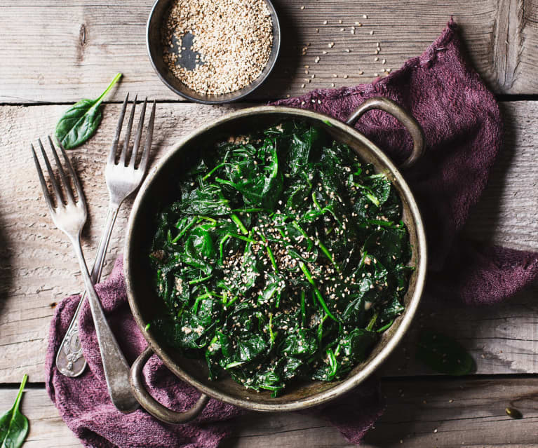 Ensalada de espinacas con sésamo