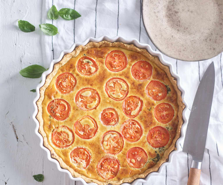 Tomaten-Ricotta-Quiche mit Spinat Tomaten-Ricotta-Quiche mit Spinat