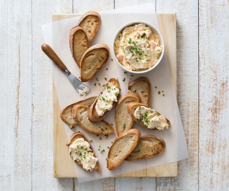 Leek and smoked salmon dip