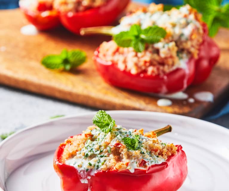 Pimientos rellenos de quinoa 