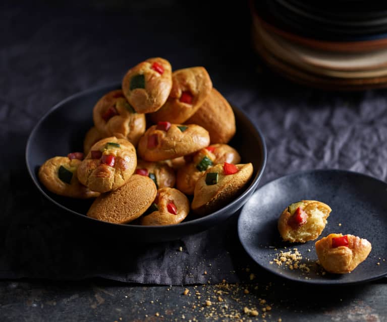 Chorizo, Zucchini and Red Pepper Madeleines