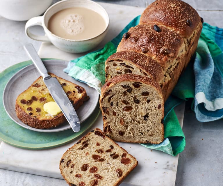 Pan de molde con frutas deshidratadas