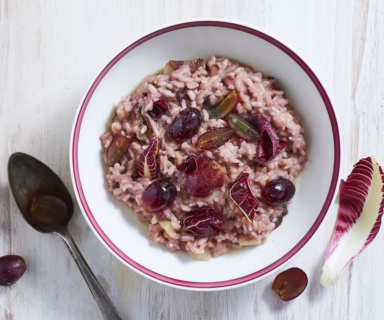 Risotto radicchio e uva