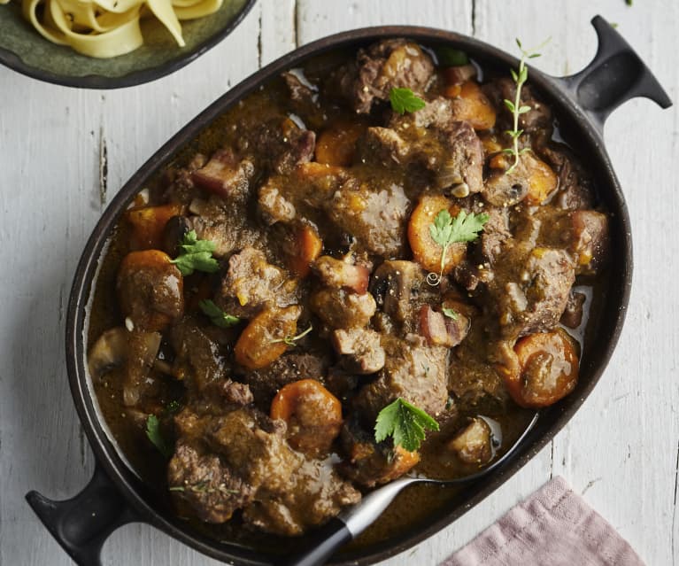 Platillos franceses: Bœuf bourguignon