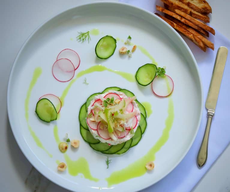 Quark with pickled radish (Thermomix® Cutter)