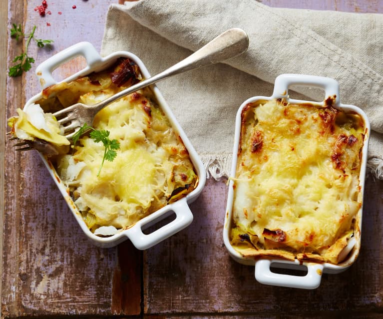 Lasagnes de poisson aux champignons