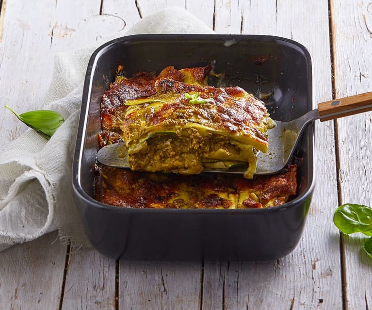 Lasagna di zucchine al pesto