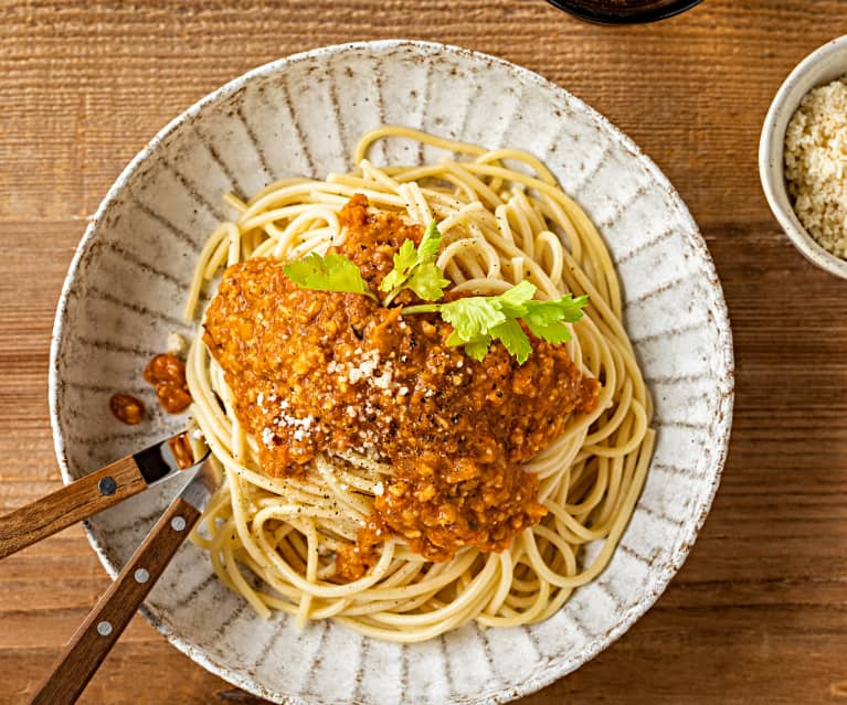 Spaghetti bolognaise au chou-fleur