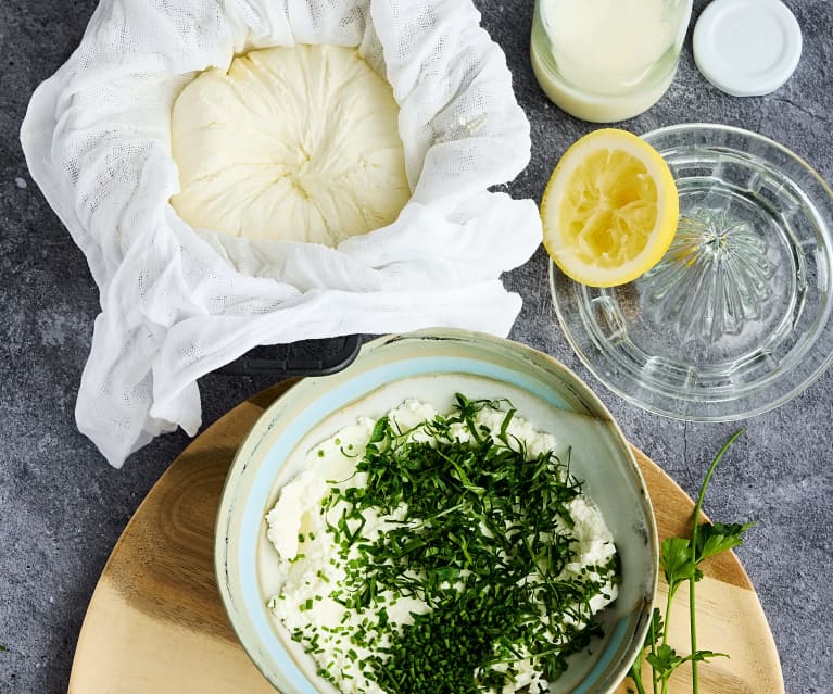 Ziegenfrischkäse selbstgemacht