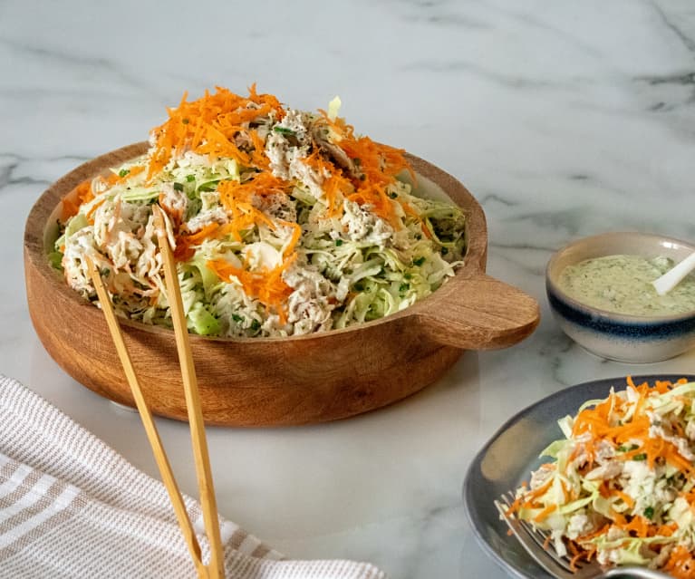 Speedy Chicken coleslaw salad (Thermomix®️ Cutter)