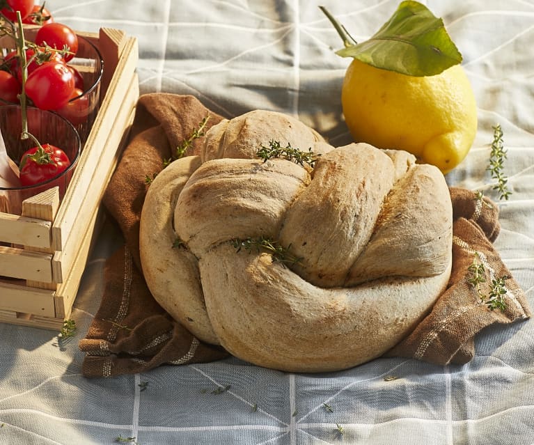 Pane intrecciato timo e limone