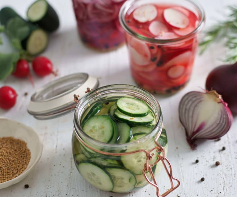 Sweet cucumber pickle (Thermomix® Cutter)