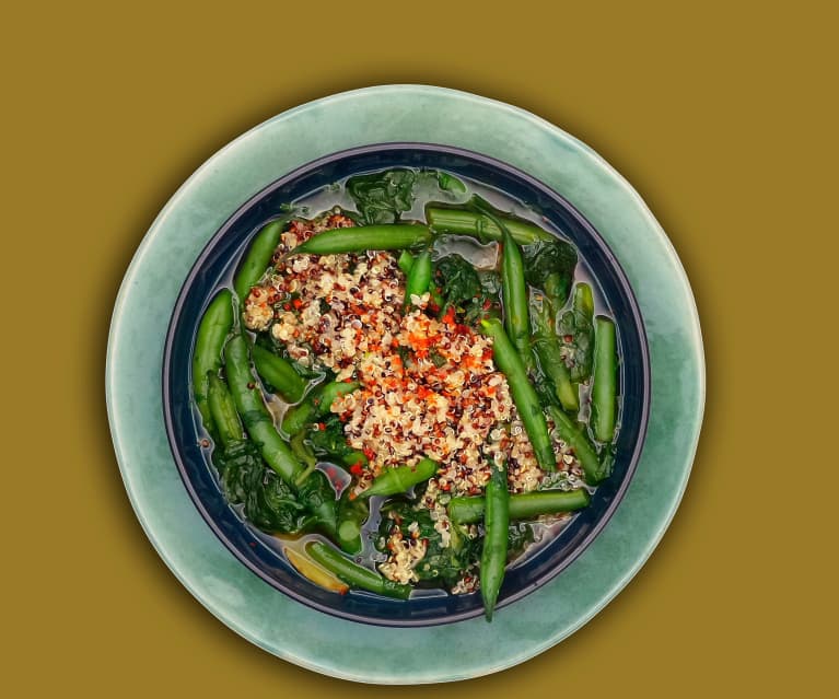 Bohnen-Spinat-Eintopf mit Quinoa