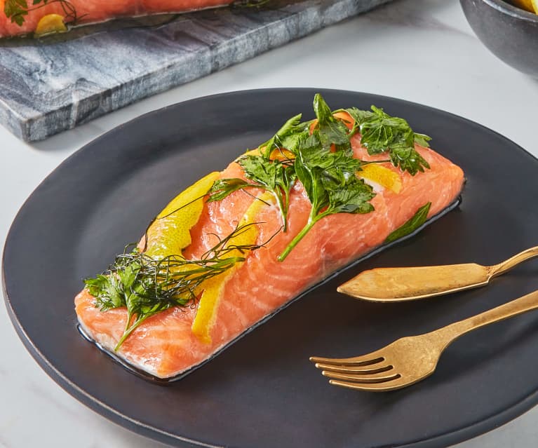 Sous-Vide Salmon with Lemon and Herbs - Cookidoo® – the official