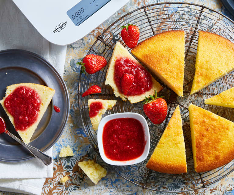 Compote de fraises - Gâteau au yaourt 