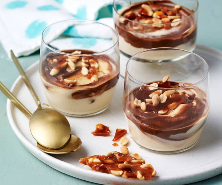 Peanut butter and chocolate custard Peanut butter and chocolate custard