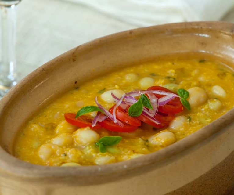 Porotos granados con mazamorra