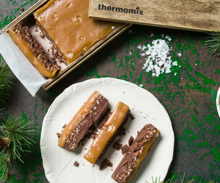 Turrón de chocolate y caramelo salado