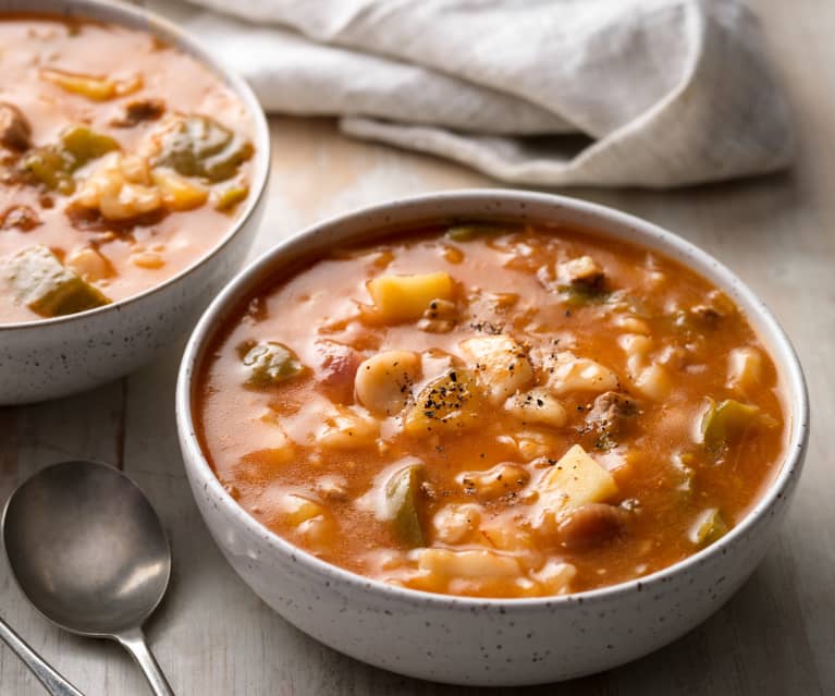 Gluten-free Lamb and Tomato Soup Noodles