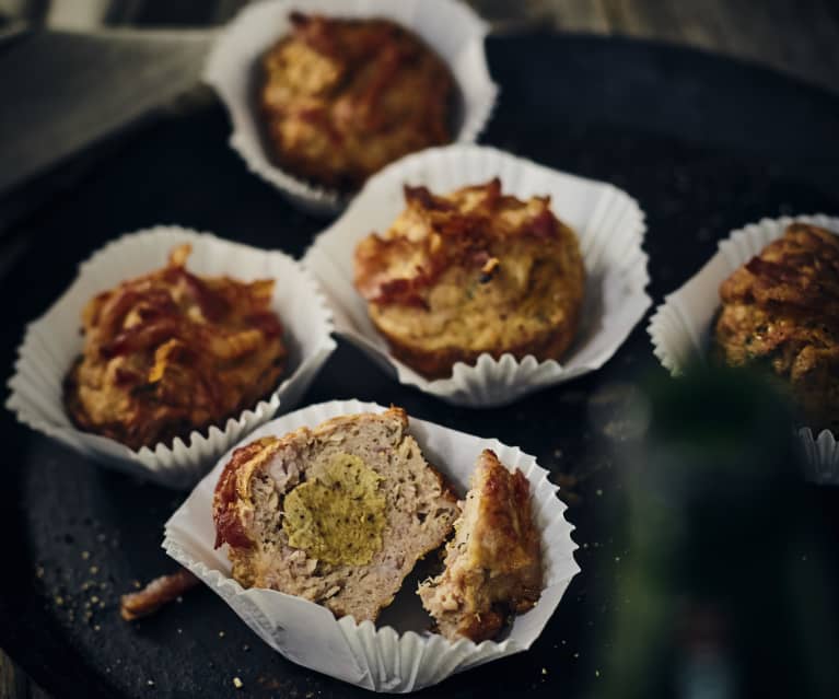 Gefüllte Leberkäse-Muffins