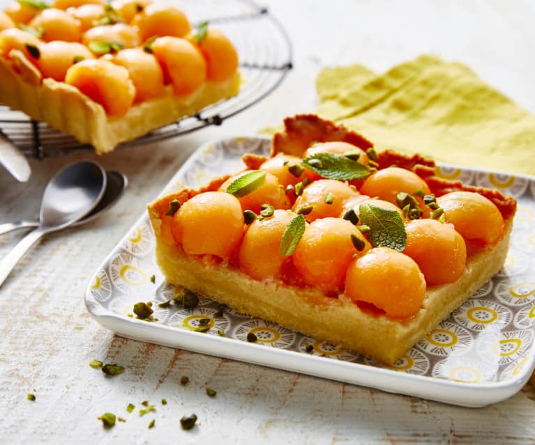 Tarte au melon et muscat de Rivesaltes