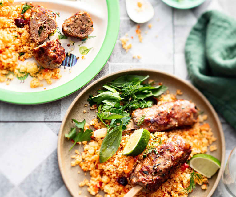 Baby-friendly Lamb Koftas with Rainbow Couscous