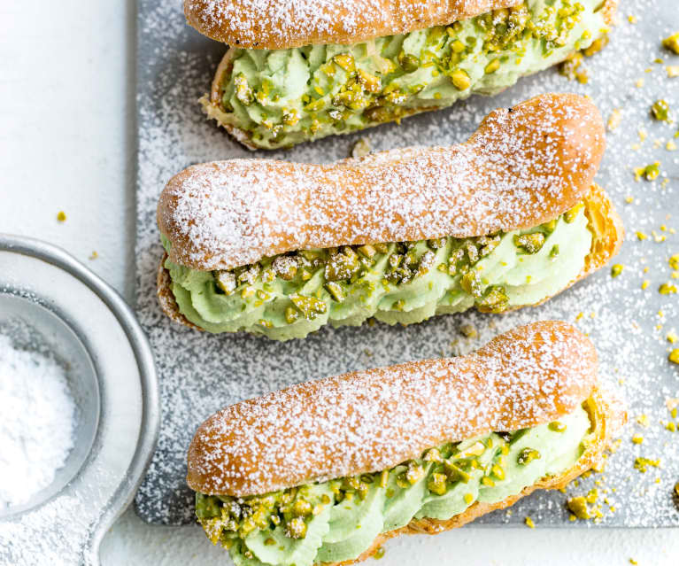 Eclairs à la pistache et fève tonka