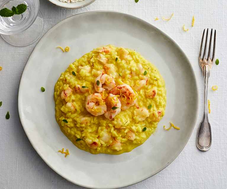 Risotto zafferano e gamberi