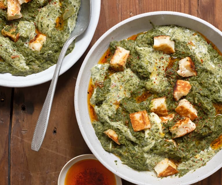 Palak paneer au fromage