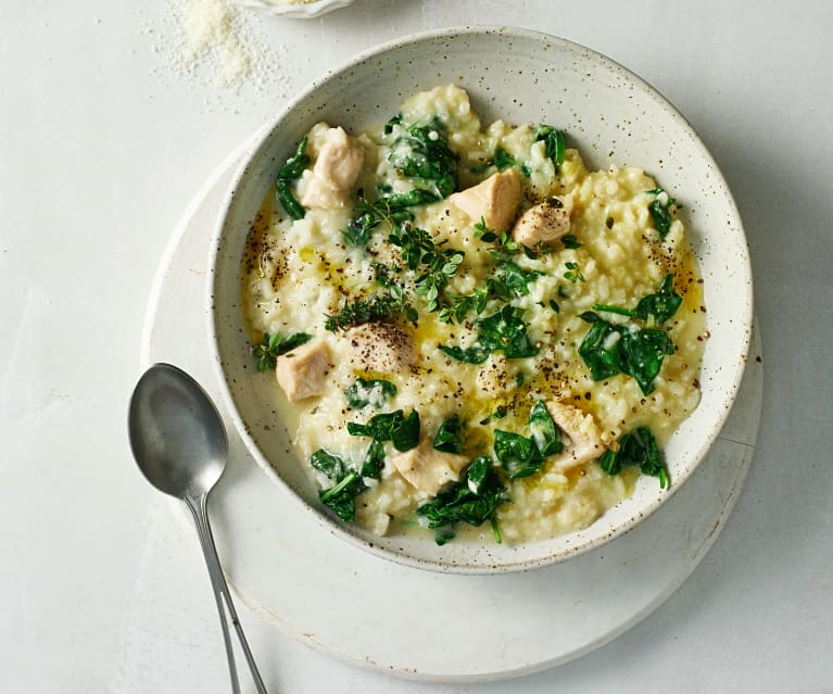 Chicken, spinach and leek risotto - Cookidoo® – the official