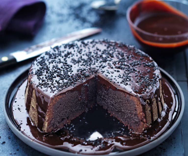 Bolo gourmet de chocolate negro