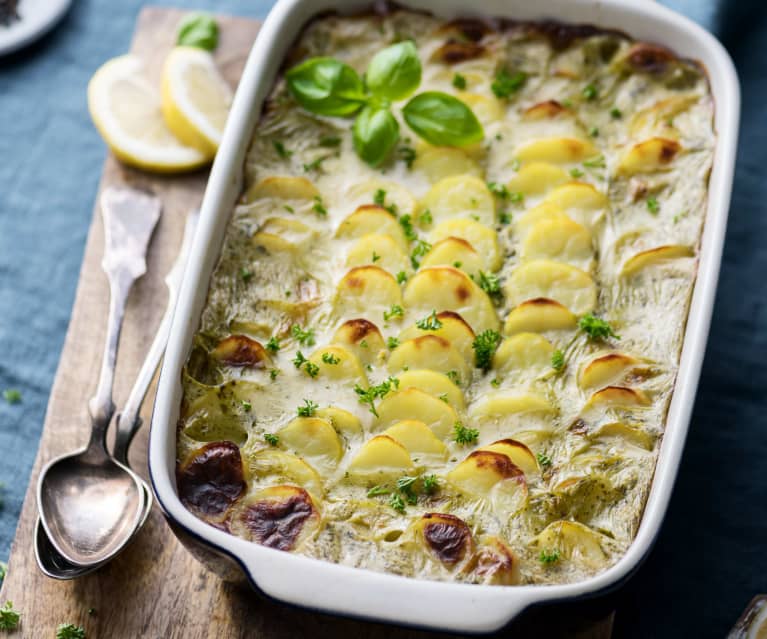 Fish Pie with Salsa Verde-laced Béchamel