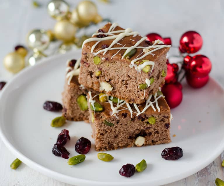 Gingerbread Bars mit Pistazien und Cranberrys