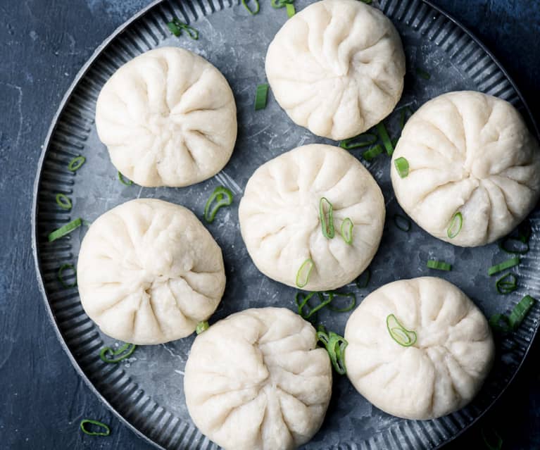 Char Siu Bao Buns with Pickled Carrots