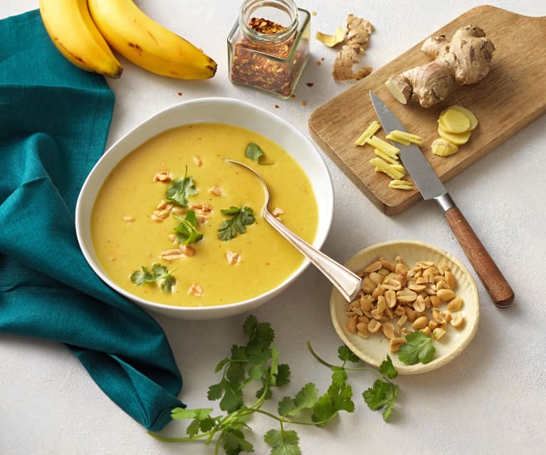 Vegane Bananen Curry Suppe