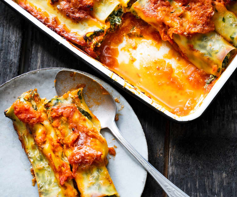 Cannelloni aux épinards, à la ricotta et au citron