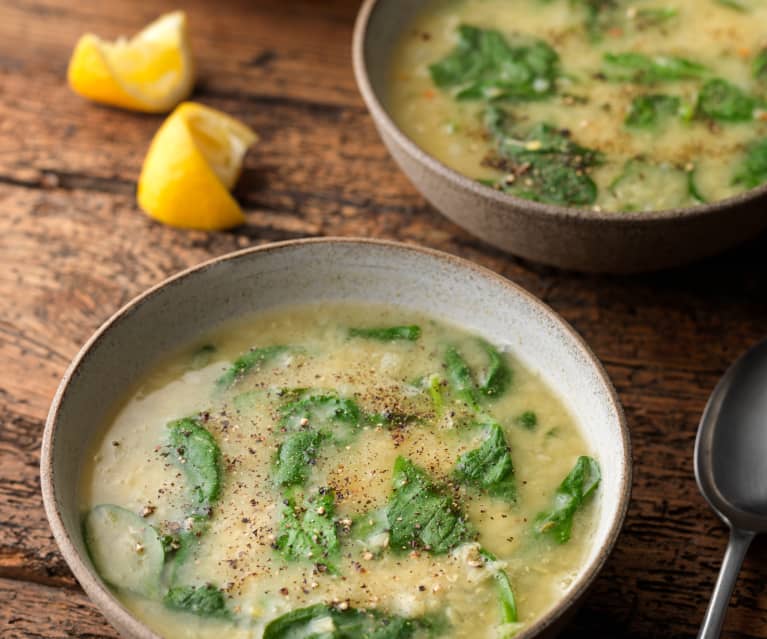 Spinach, Lemon and Lentil Soup