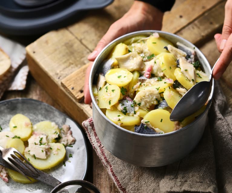 Salade de pommes de terre et hareng fumé