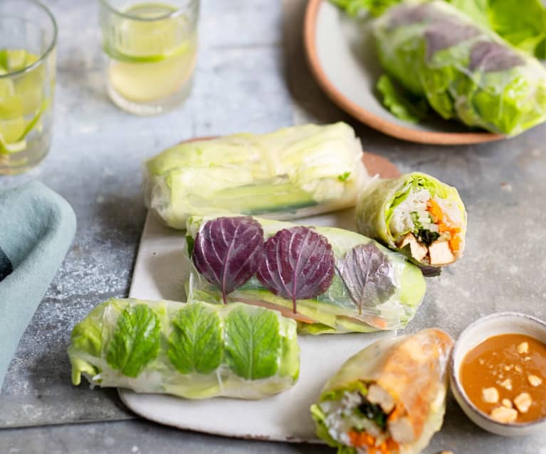 Rouleaux de printemps au tofu grillé