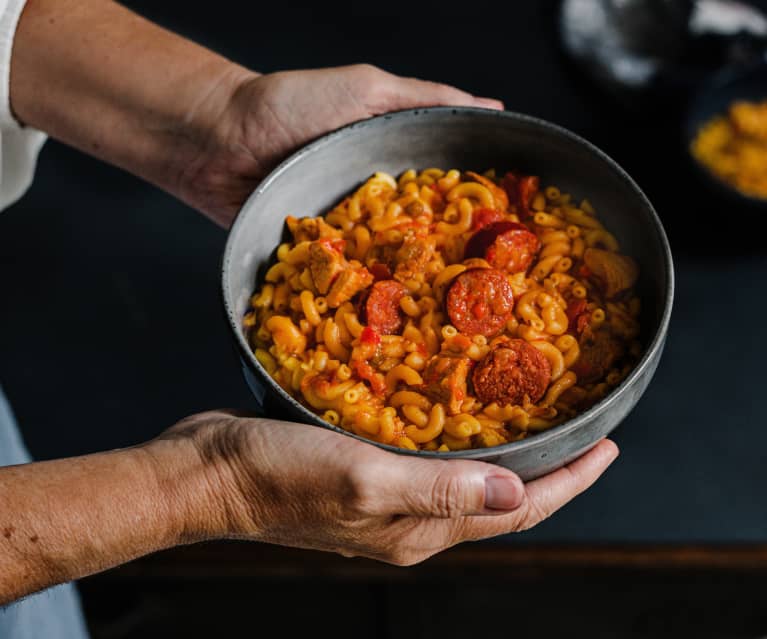 Fideuá de carne, receta fácil